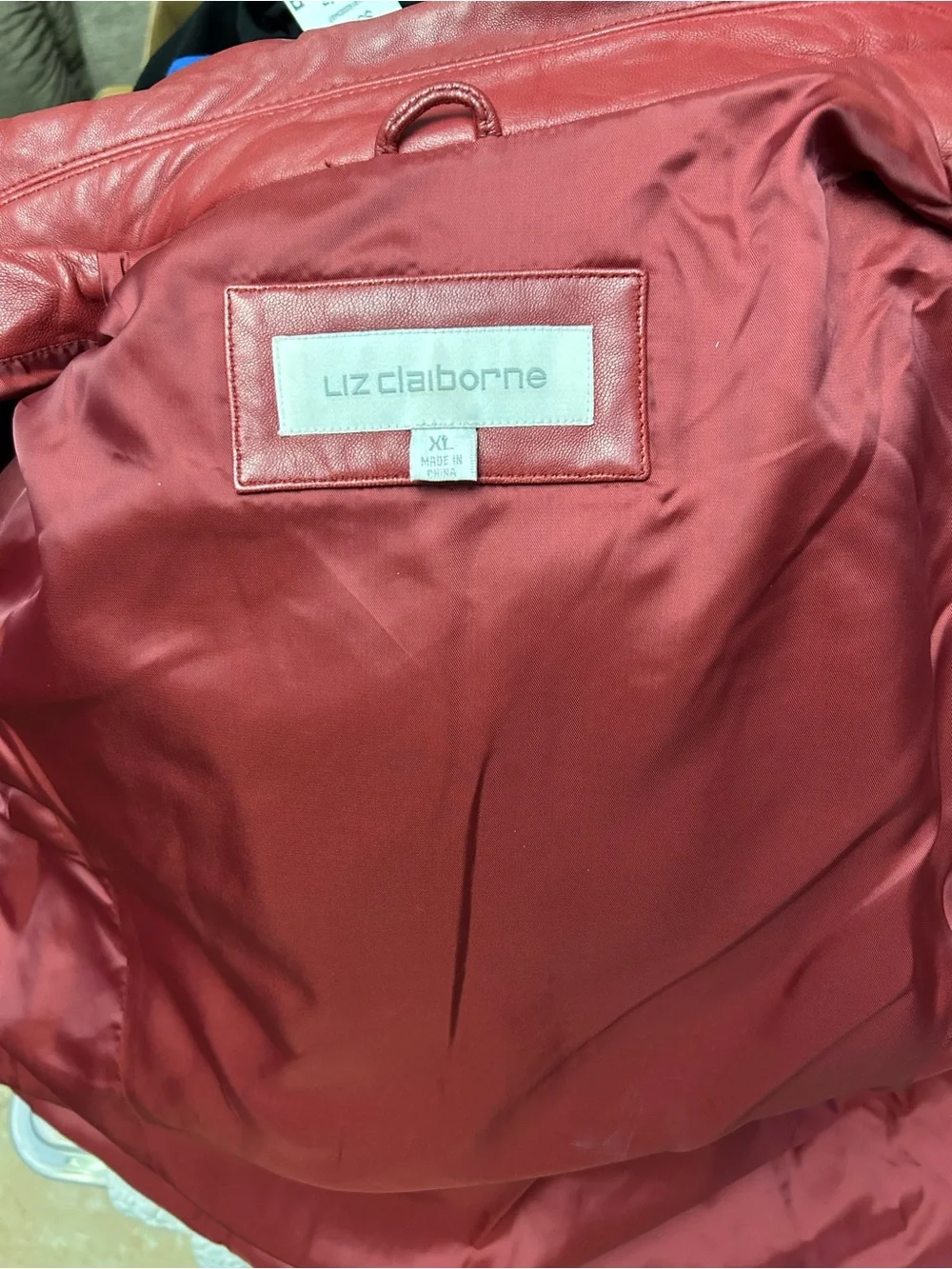 Liz Claiborne Genuine Leather Jacket Coral Pink XL